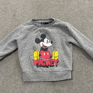 Disney Gray Sweatshirt with Mickey Mouse Design